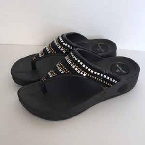 TOP Moda gem cushion flip flops